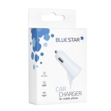 Carregador De Carro Para Iphone 5/6/6S/7/8/X Com + Entrada Usb 3A azul Star Branco