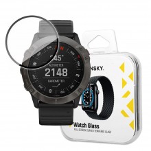 Wozinsky Watch Glass Hybrid Glass For Garmin Fenix 6 Pro Black