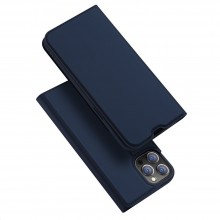 Capa Iphone 13 Pro Max Dux Ducis Pele Sintética flip Azul