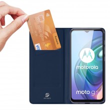Capa Motorola Moto G30 Dux Ducis Pele Sintética Azul